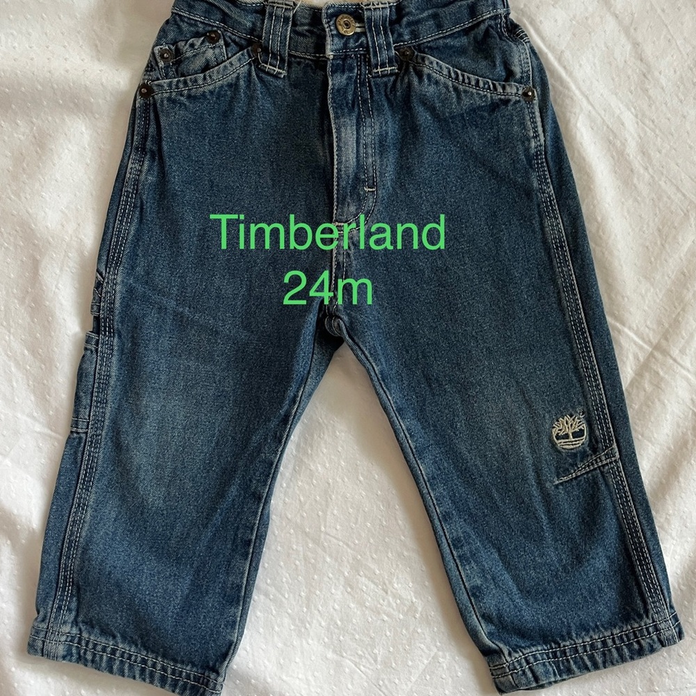 Timberland Toddler Boys Elastic Waist Denim Jeans Size 24M